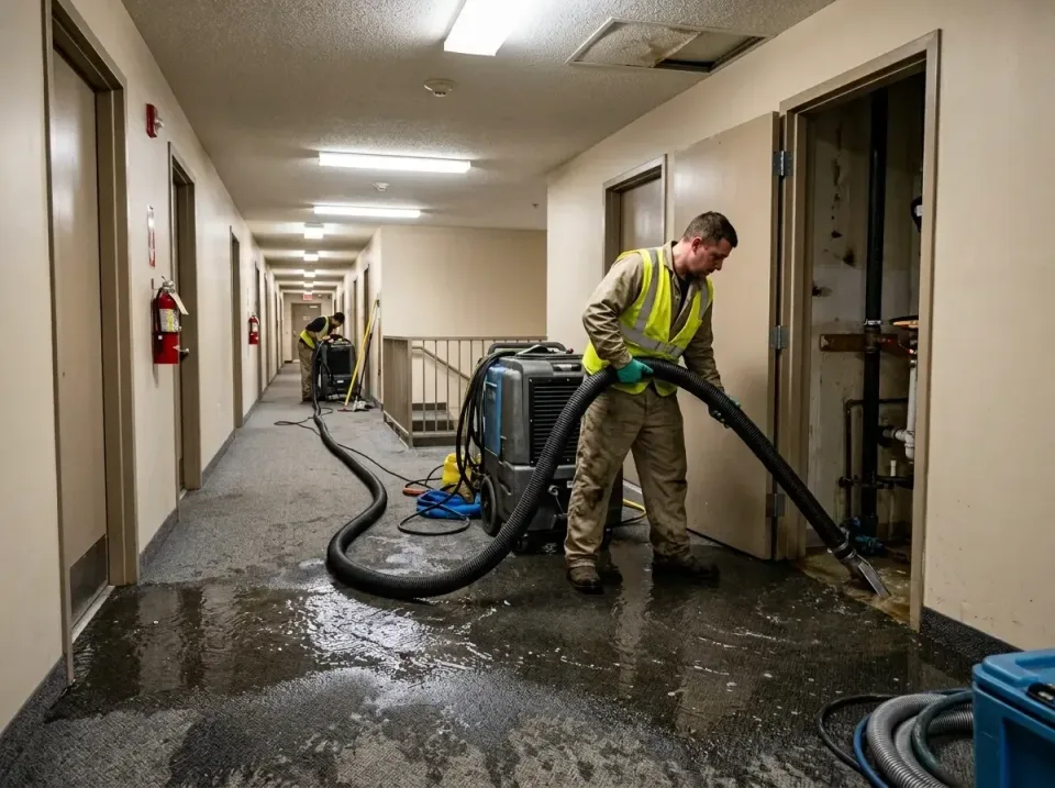 multi-unit-apartment-hallway-f-005 — frequently asked questions, Emergency Burst Pipe Water Extraction & Removal in Rosewood…